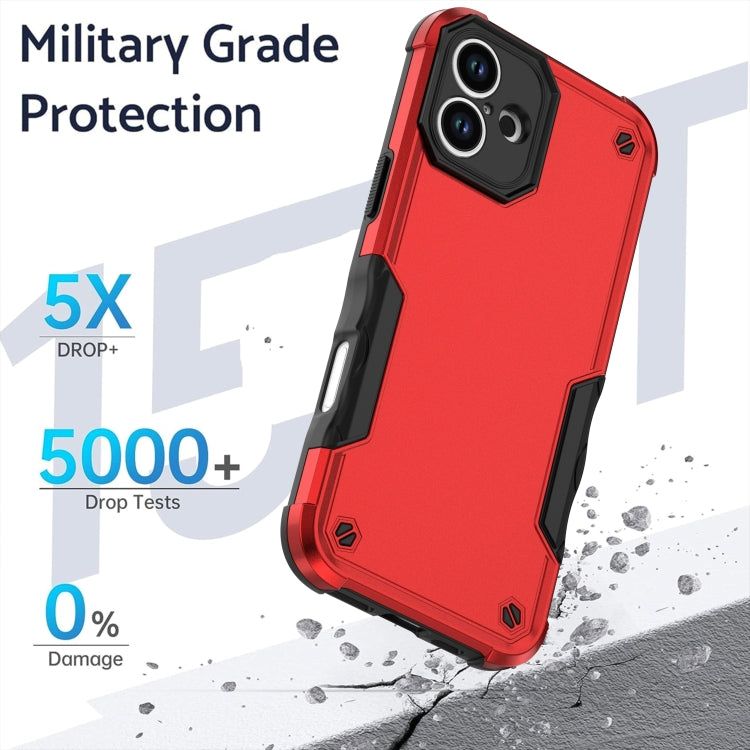 For iPhone 16 Plus Non-slip Shockproof Armor Phone Case(Blue) - iPhone 16 Plus Cases by buy2fix | Online Shopping UK | buy2fix