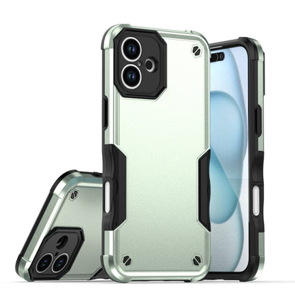 For iPhone 16 Non-slip Shockproof Armor Phone Case(Green) - iPhone 16 Cases by buy2fix | Online Shopping UK | buy2fix