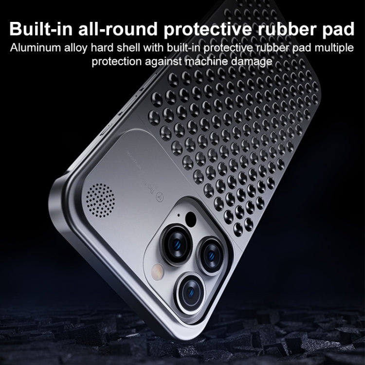 For iPhone 13 Pro Aromatherapy Aluminum Alloy Cooling Phone Case(Grey) - iPhone 13 Pro Cases by buy2fix | Online Shopping UK | buy2fix