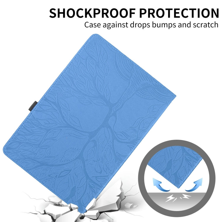 For Samsung Galaxy Tab S10+ / S9+ / S8+ Tree Life Embossed Rotation Leather Tablet Case(Blue) - Tab A7 Lite T220 / T225 by buy2fix | Online Shopping UK | buy2fix