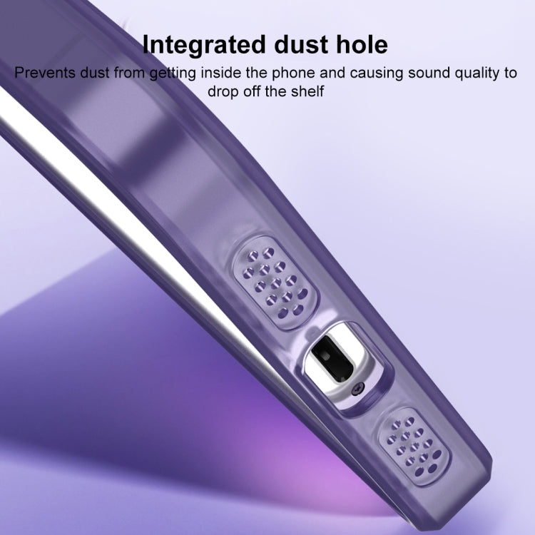 For iPhone 14 MagSafe Frosted Translucent Mist Phone Case(Dark Purple) - iPhone 14 Cases by buy2fix | Online Shopping UK | buy2fix