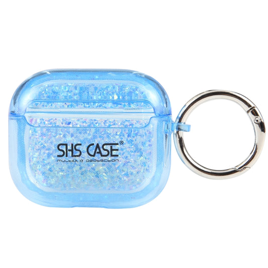 For AirPods 3 Flash Diamond Epoxy Bluetooth Earphone Protective Case(Blue) - For AirPods 3 by buy2fix | Online Shopping UK | buy2fix