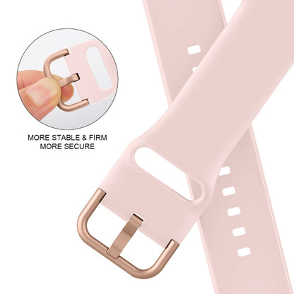 For Apple Watch SE 40mm Pin Buckle Silicone Watch Band(Pink Sand) - Watch Bands by buy2fix | Online Shopping UK | buy2fix