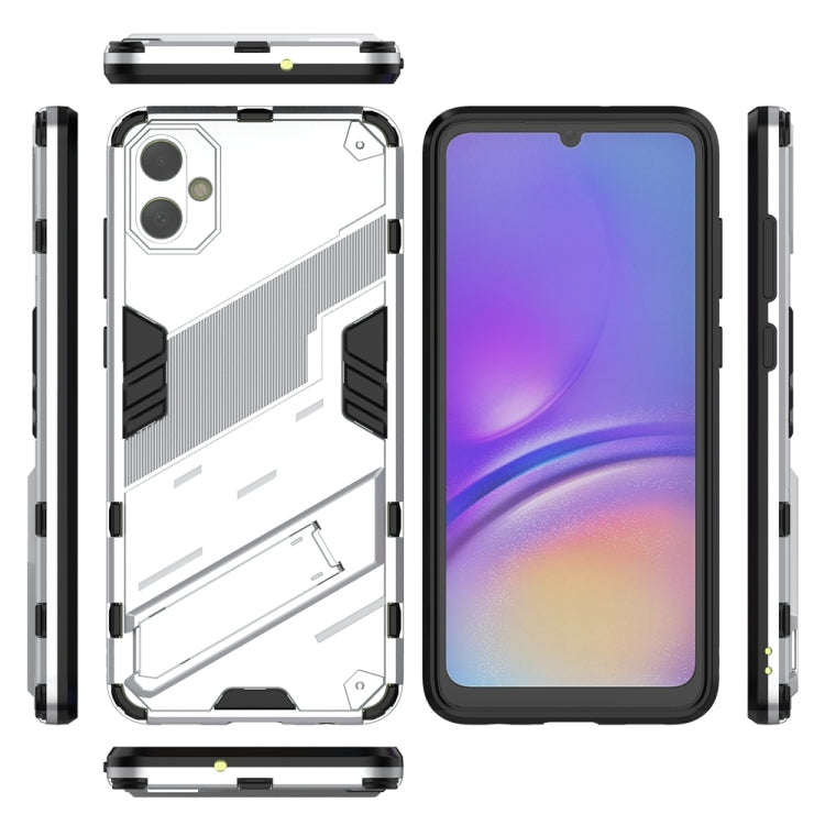 For Samsung Galaxy A05 4G Punk Armor 2 in 1 PC + TPU Shockproof Phone Case with Invisible Holder(White) - Galaxy Phone Cases by buy2fix | Online Shopping UK | buy2fix