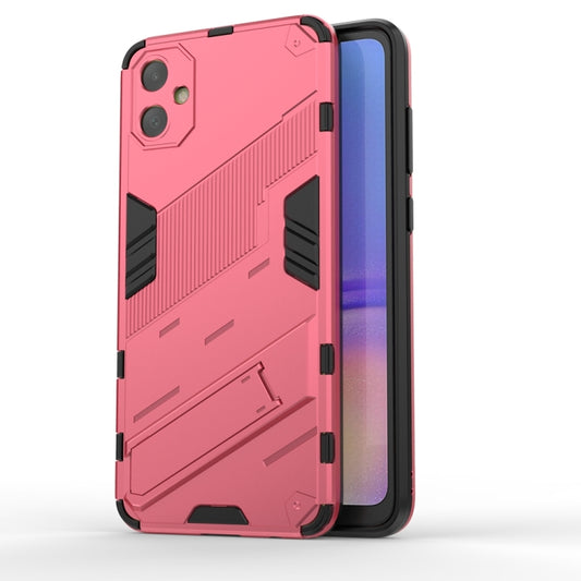 For Samsung Galaxy A05 4G Punk Armor 2 in 1 PC + TPU Shockproof Phone Case with Invisible Holder(Light Red) - Galaxy Phone Cases by buy2fix | Online Shopping UK | buy2fix