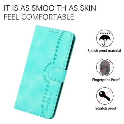 For iPhone SE 2024 Heart Pattern Skin Feel Leather Phone Case(Light Blue) - More iPhone Cases by buy2fix | Online Shopping UK | buy2fix