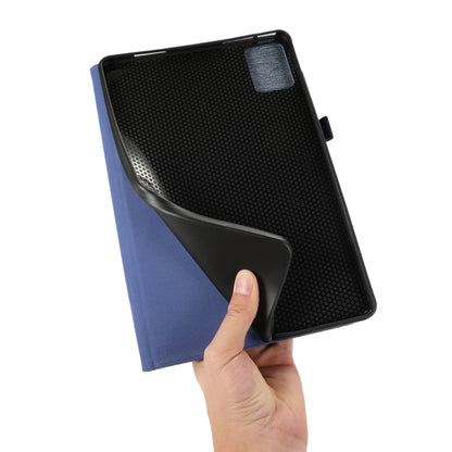 For Lenovo Tab M11 / Xiaoxin Pad 11 2024 Horizontal Flip TPU + Fabric PU Leather Tablet Case(Dark Blue) - Lenovo by buy2fix | Online Shopping UK | buy2fix