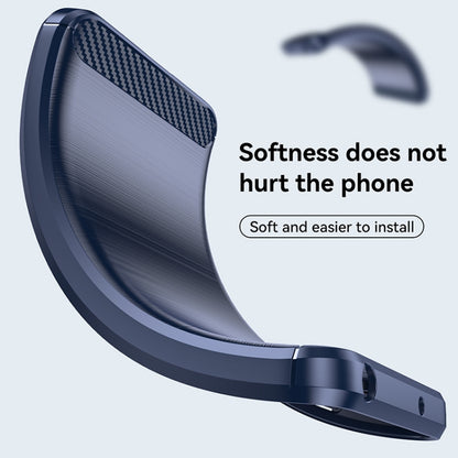 For Motorola Edge 30 Pro Brushed Texture Carbon Fiber TPU Phone Case(Blue) - Motorola Cases by buy2fix | Online Shopping UK | buy2fix