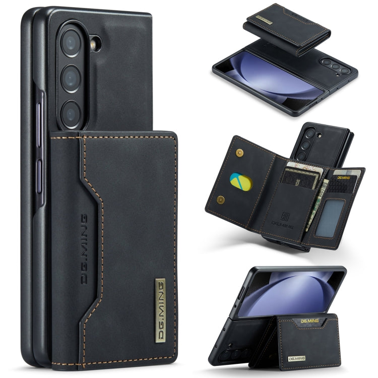 For Samsung Galaxy Z Fold5 DG.MING M2 Series 3-Fold Multi Card Bag + Magnetic Phone Case(Black) - Galaxy Z Fold5 Cases by DG.MING | Online Shopping UK | buy2fix