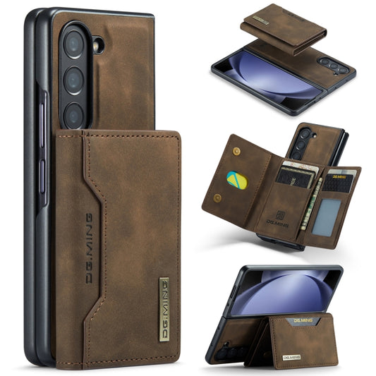 For Samsung Galaxy Z Fold5 DG.MING M2 Series 3-Fold Multi Card Bag + Magnetic Phone Case(Coffee) - Galaxy Z Fold5 Cases by DG.MING | Online Shopping UK | buy2fix