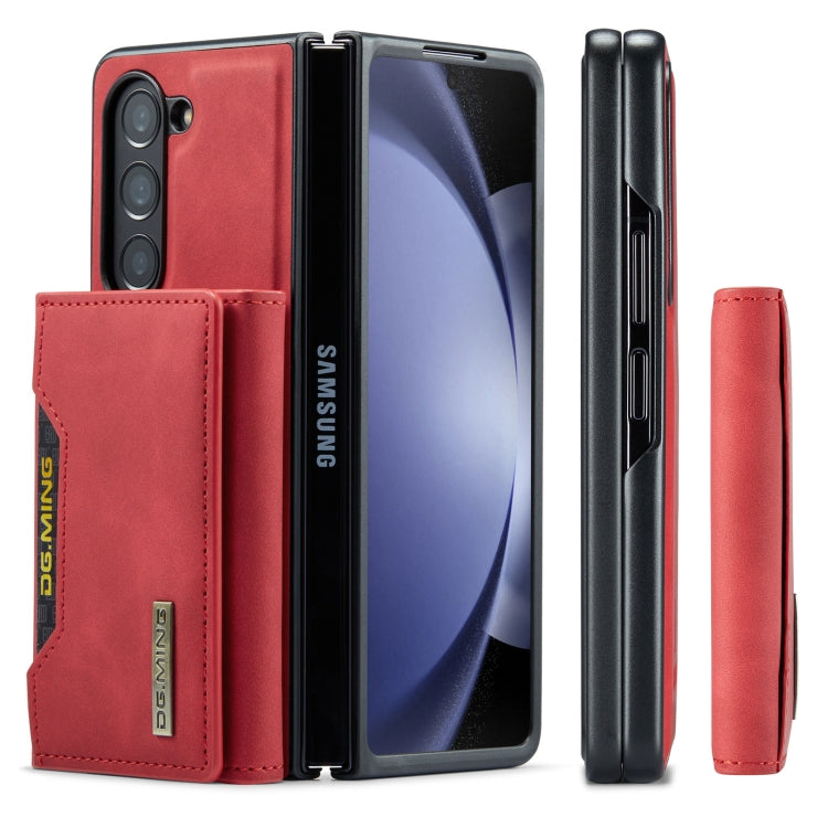 For Samsung Galaxy Z Fold5 DG.MING M2 Series 3-Fold Multi Card Bag + Magnetic Phone Case(Red) - Galaxy Z Fold5 Cases by DG.MING | Online Shopping UK | buy2fix