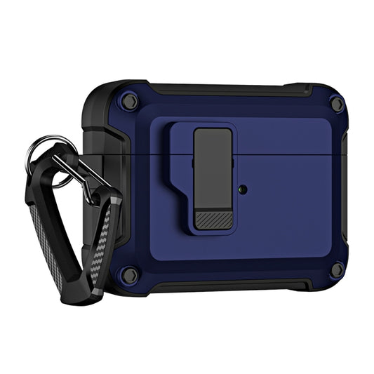 For AirPods Pro 2 TPU + PC Wireless Bluetooth Earphone Protective Case with Switch Lock & Hook(Royal Blue) - For AirPods Pro 2 by buy2fix | Online Shopping UK | buy2fix