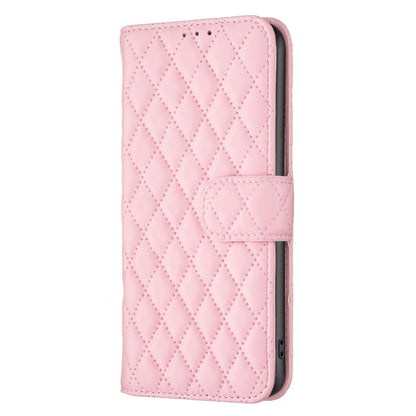 For Motorola Edge 40 Neo Diamond Lattice Wallet Flip Leather Phone Case(Pink) - Motorola Cases by buy2fix | Online Shopping UK | buy2fix