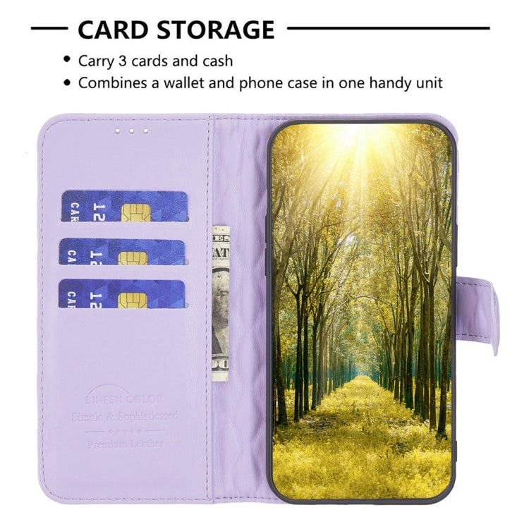 For Motorola Moto G Power 5G 2024 Diamond Lattice Wallet Flip Leather Phone Case(Purple) - Motorola Cases by buy2fix | Online Shopping UK | buy2fix