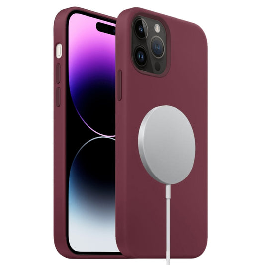 For iPhone 15 Pro MagSafe Liquid Silicone Full Coverage Phone Case(Wine Red) - iPhone 15 Pro Cases by buy2fix | Online Shopping UK | buy2fix