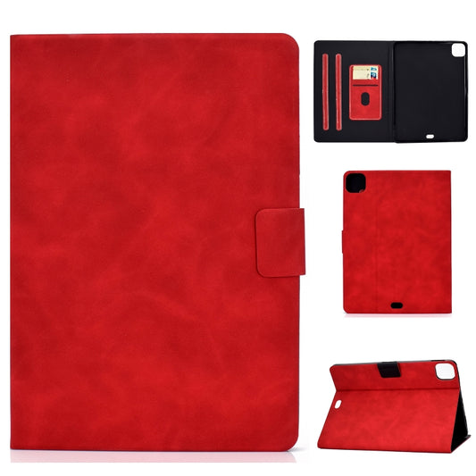 For iPad Pro 11 2024 Cowhide Texture Leather Smart Tablet Case(Red) - iPad Pro 11 2024 Cases by buy2fix | Online Shopping UK | buy2fix