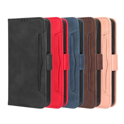 For iPhone 16 Pro Max Skin Feel Calf Texture Card Slots Leather Phone Case(Black) - iPhone 16 Pro Max Cases by buy2fix | Online Shopping UK | buy2fix