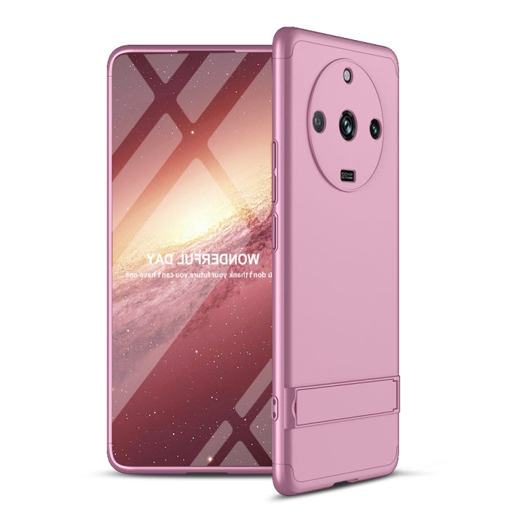 For Realme 11 Pro / 11 Pro+ GKK Three Stage Splicing Full Coverage PC Phone Case with Stand(Rose Gold) - Realme Cases by GKK | Online Shopping UK | buy2fix