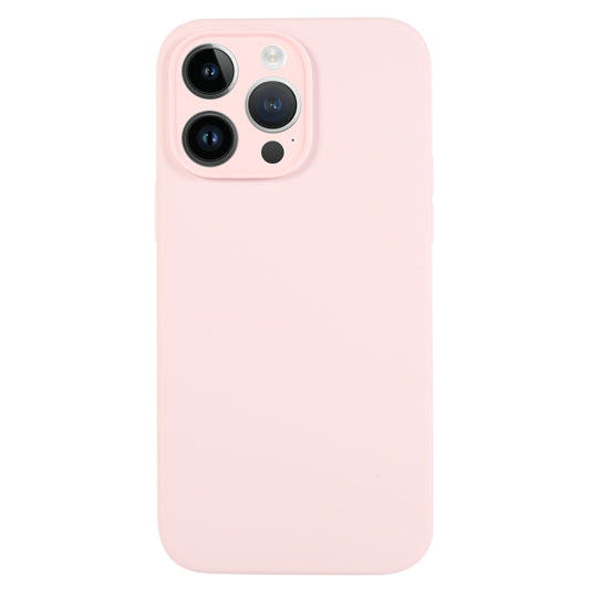 For iPhone 14 Pro Pure Color Liquid Silicone Fine Pore Phone Case(Grey Pink) - iPhone 14 Pro Cases by buy2fix | Online Shopping UK | buy2fix