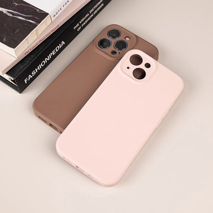 For iPhone 16 Pure Color Liquid Silicone Fine Pore Phone Case(Fresh Pink) - iPhone 16 Cases by buy2fix | Online Shopping UK | buy2fix