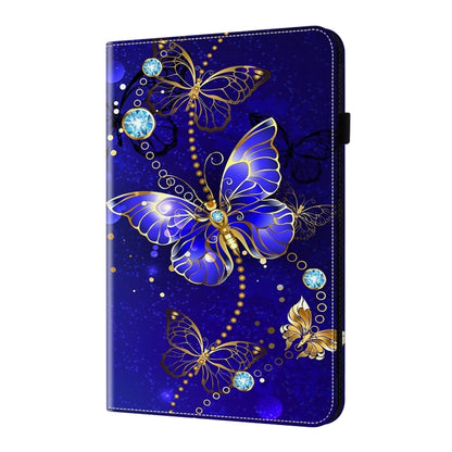 For Samsung Galaxy Tab A9 Crystal Texture Painted Leather Tablet Case(Diamond Butterflies) - Galaxy Tab A9 by buy2fix | Online Shopping UK | buy2fix