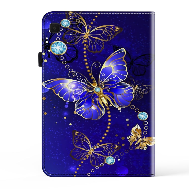 For Samsung Galaxy Tab A9 Crystal Texture Painted Leather Tablet Case(Diamond Butterflies) - Galaxy Tab A9 by buy2fix | Online Shopping UK | buy2fix