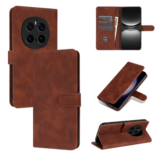 For Honor Magic7 Pro AZNS Skin Feel Calf Texture Flip Leather Phone Case(Brown) - Honor Cases by AZNS | Online Shopping UK | buy2fix