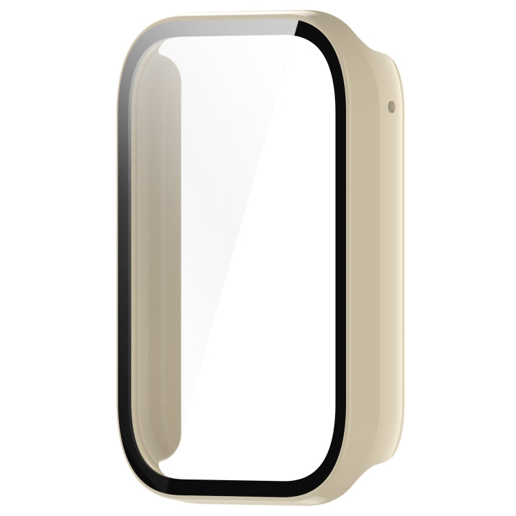 For Xiaomi Mi Band 8 Pro PC + Tempered Glass Film Integrated Watch Protective Case(Ivory White) - Watch Cases by buy2fix | Online Shopping UK | buy2fix