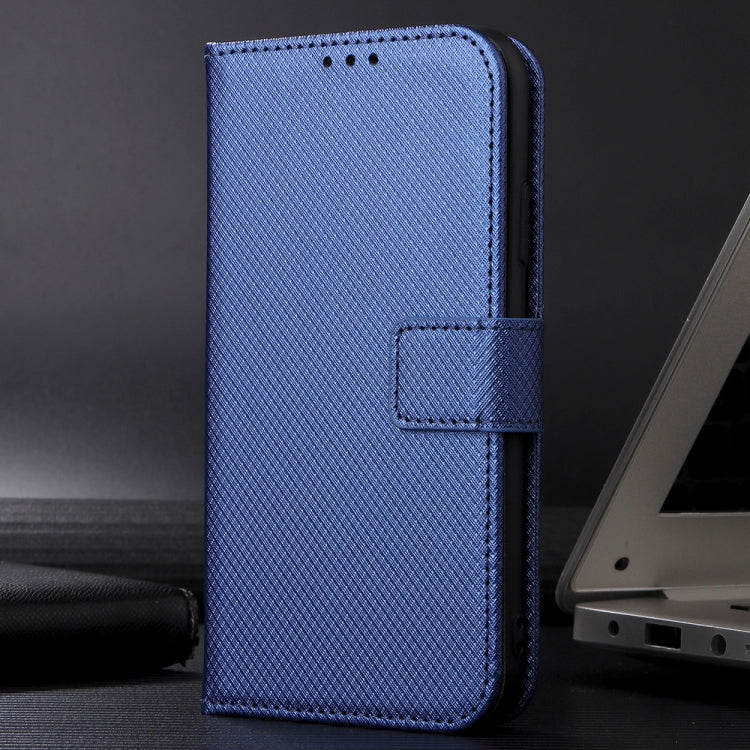 For iPhone 16 Plus Diamond Texture Leather Phone Case(Blue) - iPhone 16 Plus Cases by buy2fix | Online Shopping UK | buy2fix