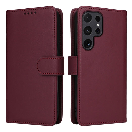 For Samsung Galaxy S24 Ultra 5G BETOPNICE BN-005 2 in 1 Detachable Imitate Genuine Leather Phone Case(Wine Red) - Galaxy S24 Ultra 5G Cases by BETOPNICE | Online Shopping UK | buy2fix