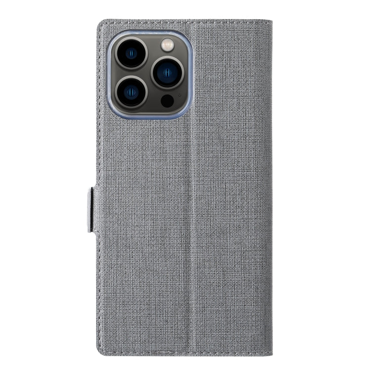 For iPhone 15 Pro Max ViLi K Series Dual-side Buckle Magsafe Leather Phone Case(Grey) - iPhone 15 Pro Max Cases by ViLi | Online Shopping UK | buy2fix