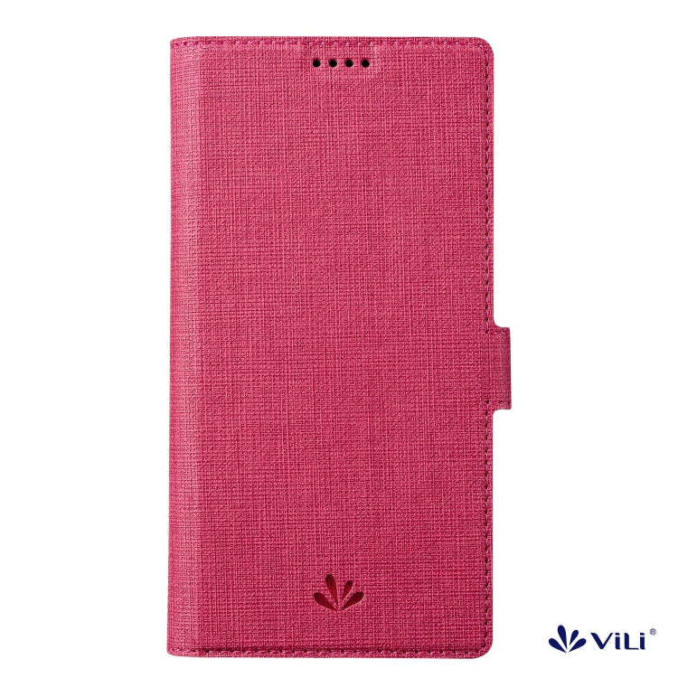 For iPhone 15 Plus ViLi K Series Dual-side Buckle Magsafe Leather Phone Case(Rose Red) - iPhone 15 Plus Cases by ViLi | Online Shopping UK | buy2fix