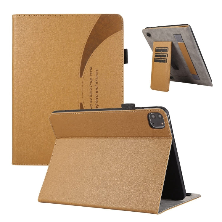 For iPad Pro 13 2024 Litchi Texture Leather Sucker Tablet Case(Brown) - iPad Pro 13 2024 Cases by buy2fix | Online Shopping UK | buy2fix