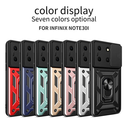 For Infinix Note 30i Sliding Camera Cover Design TPU+PC Phone Case(Silver) - Infinix Cases by buy2fix | Online Shopping UK | buy2fix