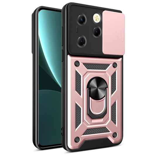 For Infinix Hot 40 / 40 Pro 4G Sliding Camera Cover Design TPU+PC Phone Case(Rose Gold) - Infinix Cases by buy2fix | Online Shopping UK | buy2fix