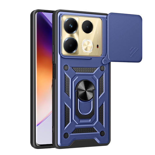 For Infinix Note 40 4G Sliding Camera Cover Design TPU+PC Phone Case(Blue) - Infinix Cases by buy2fix | Online Shopping UK | buy2fix