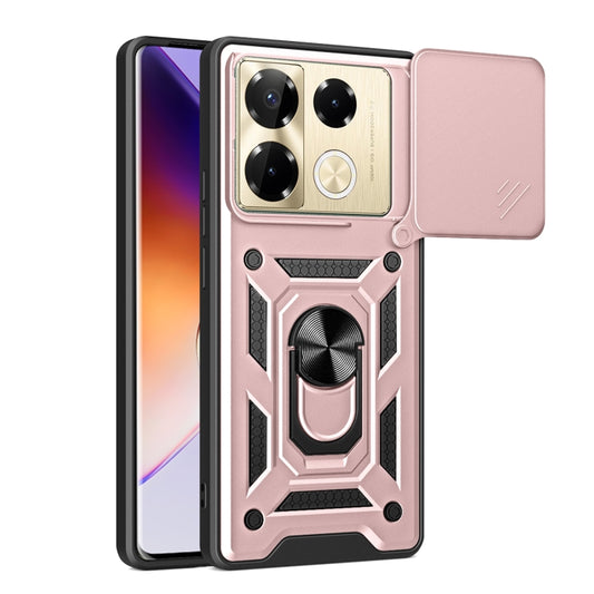 For Infinix Note 40 Pro/40 Pro+ 5G Sliding Camera Cover Design TPU+PC Phone Case(Rose Gold) - Infinix Cases by buy2fix | Online Shopping UK | buy2fix