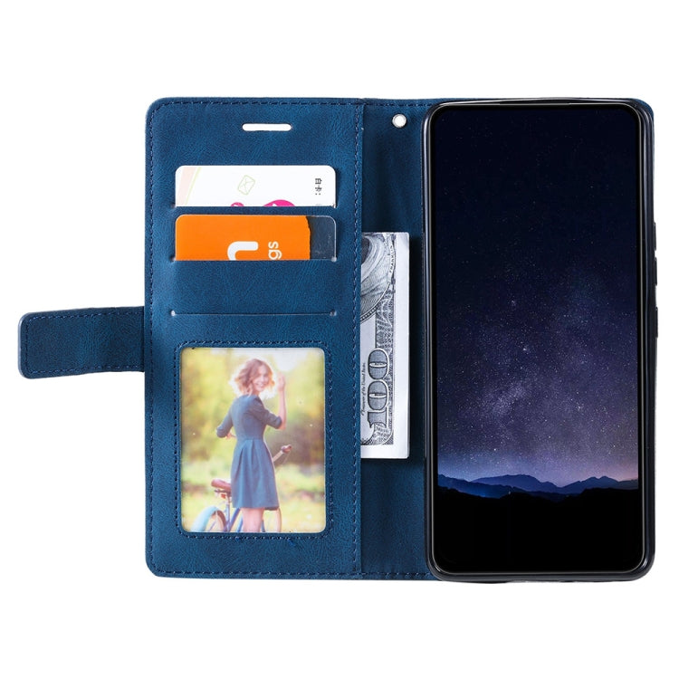 For iPhone 16 Pro Max Skin Feel Splicing Leather Phone Case(Blue) - iPhone 16 Pro Max Cases by buy2fix | Online Shopping UK | buy2fix