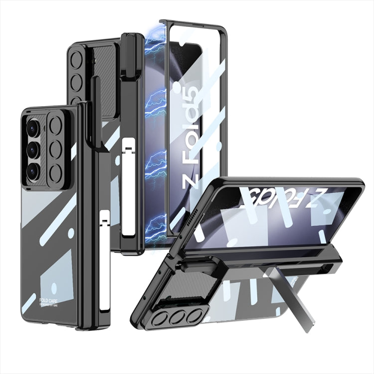 For Samsung Galaxy Z Fold5 GKK Integrated Push Lens Window PC Phone Case(Black) - Galaxy Z Fold5 Cases by GKK | Online Shopping UK | buy2fix