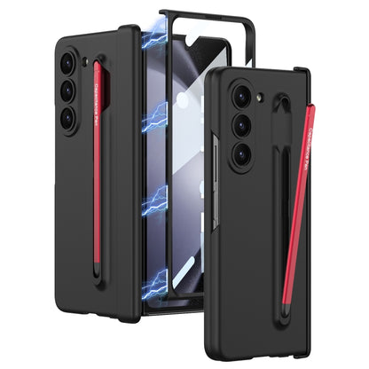 For Samsung Galaxy Z Fold5 5G GKK Integrated Fold Hinge Phone Case with Pen Slots, No Include Pen(Black+Red) - Galaxy Z Fold5 Cases by GKK | Online Shopping UK | buy2fix