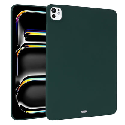 For iPad Pro 11 2024 Oil Spray Skin-friendly TPU Tablet Case(Deep Green) - iPad Pro 11 2024 Cases by buy2fix | Online Shopping UK | buy2fix