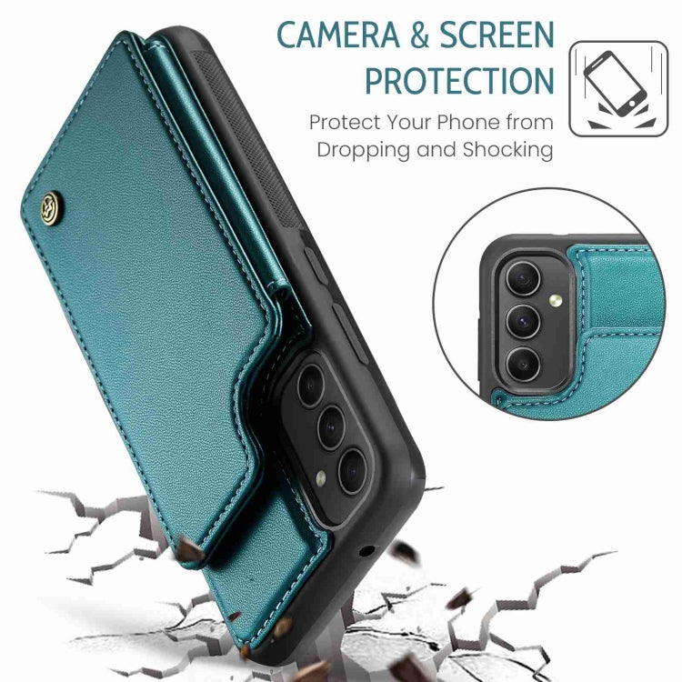 For Samsung Galaxy A54 5G CaseMe C22 Card Slots Holder RFID Anti-theft Phone Case(Blue Green) - Galaxy Phone Cases by CaseMe | Online Shopping UK | buy2fix