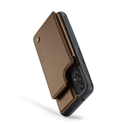 For Samsung Galaxy A33 5G CaseMe C22 Card Slots Holder RFID Anti-theft Phone Case(Brown) - Galaxy Phone Cases by CaseMe | Online Shopping UK | buy2fix