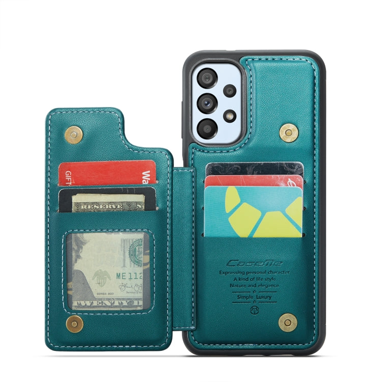 For Samsung Galaxy A53 5G CaseMe C22 Card Slots Holder RFID Anti-theft Phone Case(Blue Green) - Galaxy Phone Cases by CaseMe | Online Shopping UK | buy2fix