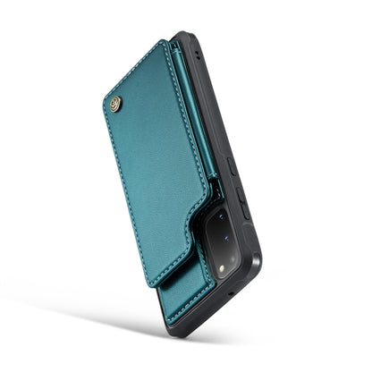 For Samsung Galaxy S20 CaseMe C22 Card Slots Holder RFID Anti-theft Phone Case(Blue Green) - Galaxy Phone Cases by CaseMe | Online Shopping UK | buy2fix