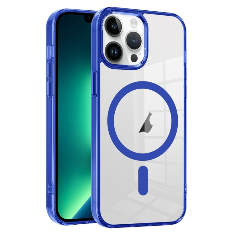 For iPhone 13 Pro Max Ice Color Magnetic Series PC + Acrylic Magsafe Phone Case(Blue) - iPhone 13 Pro Max Cases by buy2fix | Online Shopping UK | buy2fix