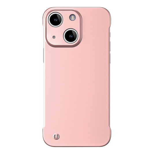 For iPhone 14 Frameless Metallic Paint Hybrid PC Phone Case(Rose Gold) - iPhone 14 Cases by buy2fix | Online Shopping UK | buy2fix