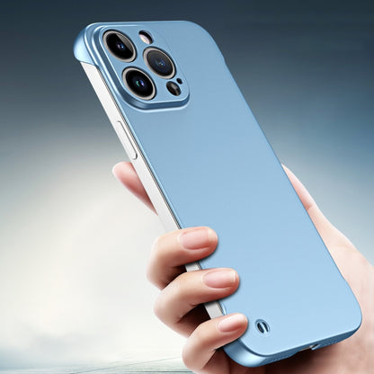 For iPhone 11 Pro Frameless Metallic Paint Hybrid PC Phone Case(Sierra Blue) - iPhone 11 Pro Cases by buy2fix | Online Shopping UK | buy2fix