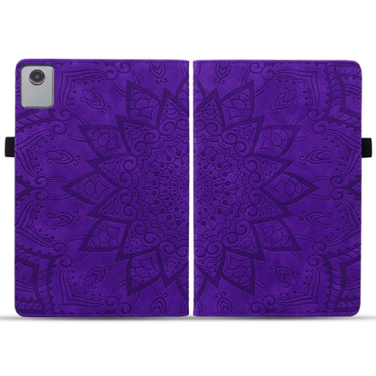 For Lenovo Tab M11 / Xiaoxin Pad 11 2024 Calf Texture Embossed Leather Tablet Case(Purple) - Lenovo by buy2fix | Online Shopping UK | buy2fix