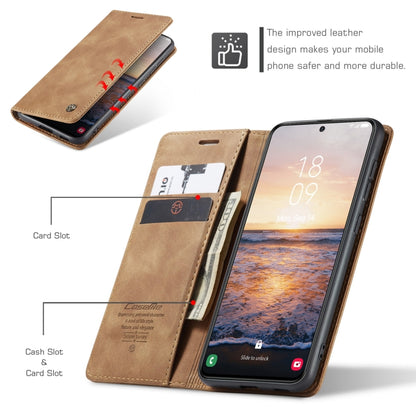 For Samsung Galaxy S24+ 5G CaseMe 013 Multifunctional Horizontal Flip Leather Phone Case(Brown) - Galaxy S24+ 5G Cases by CaseMe | Online Shopping UK | buy2fix
